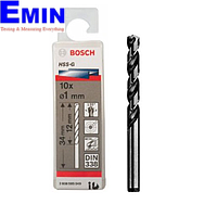 Mũi khoan sắt BOSCH HSS-G 1mm (Hộp 10 mũi)