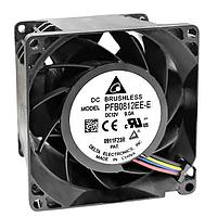 Quạt trục ống DC, 80x80x38mm, 12VDC, Cảm biến tốc độ, Điều khiển PWM Delta Electronics, Inc. PFB0812EE-E