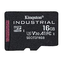 Kingston SDCIT2/16GBCP ບັດ MicroSD 16GB microSDHC ອຸດສາຫະກຳ C10 A1 pSLC ບັດ SD Adapter ບໍ່ລວມ