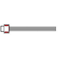 Bộ Cáp Hình Chữ Nhật 4 Chân Vỏ SPXRed Cáp 26AWG ERNI - TE Connectivity ECR19L003