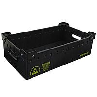 Protektive Pak 39181 Anti-Static Control Products STORAGE CONTAINER, PLASTEK, 22-7/8x12-7/8x12-5/8, STACKING