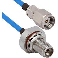 Amphenol SV Microwave MS185-085-FB292-120 RF Cable Assemblies 1.85mm STR M to 2.92mm BKHD F 12"Cable