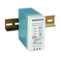 Advantech BB-MDR-40-24 스위칭 전원 공급 장치 40.8W, 24VDC, 1.7A, AC-DC 단일 출력 DIN 전원 공급 장치, 슬림 플라스틱 케이스