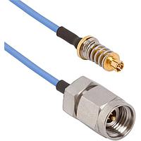 Amphenol SV Microwave 7032-7159 RF Cable Assemblies SMPM F VITAto 2.92mm M C/A for .047 Cbl