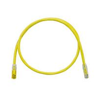 Panduit UTPK6A5YL Cat 6a Keyed Copper Patch Cord, Cat 6A, Yellow