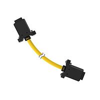 Banner Engineering DELS-113E Sensor Cables / Actuator Cables Cordset: Double Ended LS-Custom; 12-pin Straight Female; 12-pin Straight Female; 1 m 11x24 Yellow PVC Jacket; PVC Black