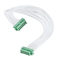 Bộ cáp chữ nhật Bộ cáp Gecko (tương thích với chốt), Đầu cái đơn, cáp nhiều màu 26 AWG, dài 300mm, 5+5 chân tiếp xúc Harwin G125-FC11068L0-0300L
