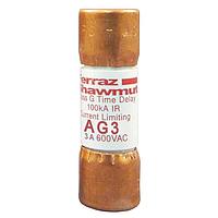 Mersen AG3 파워 퓨즈 퓨즈, 클래스 G, 앰프-트랩, 100kA, 600VAC, 3A