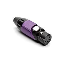 Đầu nối 4P SOCKET F PLUG ĐEN VÀNG VỚI ĐÁNH DẤU VLT BẠC Amphenol Audio AX4FB7M-AU