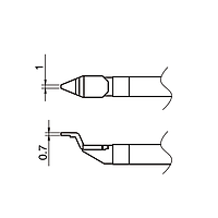 Mũi hàn HAKKO T51-L1 (Chip shape-1L)