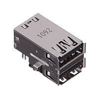 Amphenol Commercial Products GSB3115381RF6HR Micro USB Type AB Connectors USB3.0, A, RECEPTACLE, RIGHT ANGLE STACK SINK DIP.