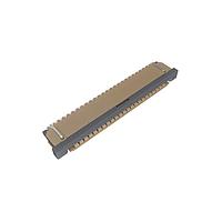 Amphenol FCI SFW24R-1STAE1LF Connectors 1.00mm Flex Connector, SFW-R series, 24 Position, Bottom side Contact, Side Entry Surface Mount ZIF Connector, Lead Free, Selective Gold plated Terminals with Tin-plate Solder-tail.
