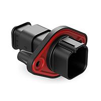 Amphenol SINE Systems AT04-6P-PM16 Receptacle 6 Position Receptacle, Pin, Panel Mount, Self-Threading, Reduced Diameter Seal, Strain Relief