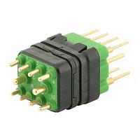 Eaton Souriau-Sunbank 8MQ2M9910RBS Modular Connectors - Push Pull MQuick module, unsealed, with male straight PCB contacts, delivered with cap