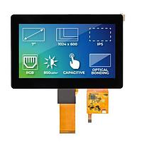 Riverdi SM-RVT70HSTNWC00-B TFT LCD 디스플레이 7.0", RGB, 프레임 없음, CTP, 광학 접합