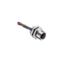 Amphenol LTW M12D-04PFFC-SH8C50 Sensor Cables / Actuator Cables M12 Circular Metric Connector, D Code, Metal, 4A, 04 pins, Female Connector, Female Contact, Hexagonal, Screw Thread, Crimp, Receptacle With Cable/Wire, Length 500mm, IP68 / IP69K