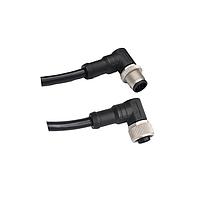 Amphenol LTW MSAP03MR-SAPFR-SB001 Sensor Cables / Actuator Cables M12 Circular Metric Connector, A Code, Plastic, 4A, 03 pins, Male Connector, Male Contact, Right Angle-to-Right Angle, Screw Thread, Overmolded Double Ended, Length 1000mm, IP68 / IP69K