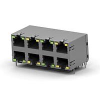 AMP Connectors - TE Connectivity 6339082-4 Modular Connectors / Ethernet Connectors LED STK MJ ASSY,2X4 8 POS,CAT5