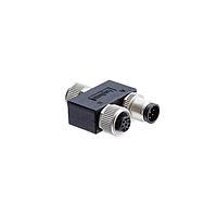 Amphenol LTW YA-A03M-A03F-A03F-01 Y-Adapter Circular Metric Connector, Y Adaptor, Metal, A Coding, 4A, 03 pins, (End 1) Male Male, (End 2) Female Female, (End 3) Female Female, Screw Thread, IP68 Mated