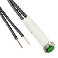 Đèn Báo Gắn Bảng Tròn PMI 5/16in. Neon 125V Dây Màu Xanh Lục VCC 36EN-2312