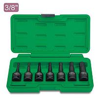 TOPTUL GDAI0704 -  7PCS 1/2 inch DR. Hex Bit Impact Socket Set