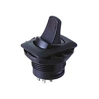 Shin Chin R13-405G-05-BB トグルスイッチ 10A/125VAC;6A/250VAC 6P/DPDT/(ON)-ON SO端子 ブラックボディ
