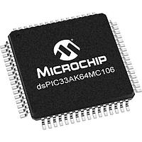 Microchip Technology dsPIC33AK64MC106-E/PT Single-Core Digital Signal Controllers dsPIC33A, FPU, 200MHz, 64K Flash, 16K RAM, MC-PWM, 12-bit ADCs, Op Amps, Comp.
