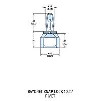 Giá đỡ PCB bằng nylon tự nhiên gắn đinh tán HRLSP-07 Heyco 10604
