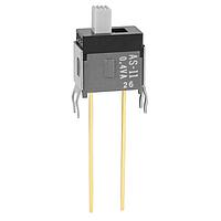NKK Switches AS11CB サブミニチュアスライド SPST ON-OFF .150インチ ストレート ブラケット付き