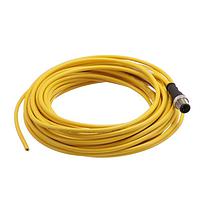 HARTING 21350100315100 Sensor Cables / Actuator Cables M12 A-code 3-pin Straight male to open end, 10m, PVC yellow jacket