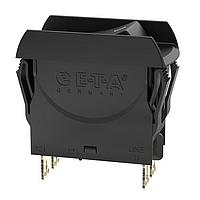 Bộ ngắt mạch nhiệt kết hợp công tắc Thermal The 3120-N tích hợp chức năng bảo vệ quá dòng và công tắc BẬT/TẮT trong một linh kiện duy nhất. Phần tử ngắt là bimetal nhiệt. Loại 3120-N phù hợp lý tưởng để bảo vệ quá tải. E-T-A Circuit Breakers 3120-N323-P7T1-W01D-15A