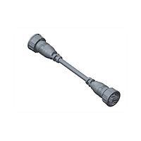Cáp Cat 5e RJ, Kích thước trung bình, Nhựa, 1.5A, Cat 5e, Thẳng đến thẳng, Khóa 3 điểm, Đầu đôi đúc quá, Chiều dài 25000mm, IP67 Amphenol LTW RCP5SM-RCP5SM-TL7B25