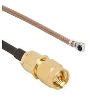 Amphenol RF 095-902-516-100 RF Cable Assemblies SMA St Plg to AMC Plg RG-178 100mm