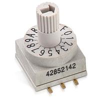 Wurth Elektronik 428521420910 ロータリースイッチ WS-ROSV IP67 10ポジション 2.54mm ライトグレー