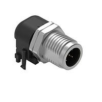 Phích cắm WRCIRC M12 Vít Mã hóa A Bảng mạch PCB Khiên kim loại Góc phải với đai ốc bảng M12 Đầu nối đực, cực tính 5. Wurth Elektronik 643270100305