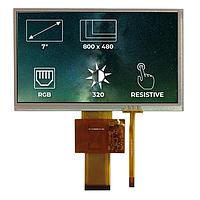 Riverdi SM-7.0A800480TNWR00 ຈໍ TFT LCD 7.0", RGB, ບໍ່ມີເຟຣມ, RTP, ການຕິດຕໍ່ອາກາດ