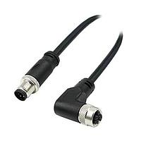 Cáp Cảm Biến / Cáp Bộ Chuyển Động L-Mã M12 5 Chân Đực Thẳng đến Cái Góc Phải 16 AWG 2M Mueller CL5AD08M002