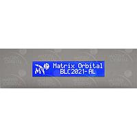 Matrix Orbital BLC2021-AL-WB PC Bay Inserts, LCD Characters 20x2 Wht Txt Blu B/G B/G Slvr Brk No Key
