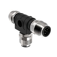 Banner Engineering SI-RFA-TK 인터록 스위치 SI-RF 안전 스위치; 로컬 수동 리셋 버튼 연결용 T 어댑터; IP68 등급