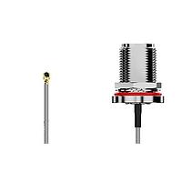 Bộ cáp RF I-Pex MHF I2N STR BHJck, R Mt, có vòng đệm O-Ring. 150mm. Vòng đệm & đai ốc RG178, màu nâu GCT (Global Connector Technology) CABLE 262 RF-150-A-1