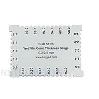 Biuged BGD 531/6 습식 필름 두께 측정기 (300µm-2600µm (@25µm /100µm))