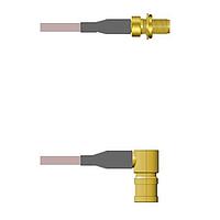 Amphenol Custom Cable Q-2X03T000R009i RF Cable Assemblies SMA-SJB/SMB-RP G316D 9I
