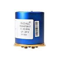 Radiall R514873617 동축 스위치 SP6T 티타늄 SMA2.9 40GHz 래칭 셀프-CO 자동 리셋 인덕티브 24Vdc HE10 리셉