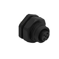 Ổ cắm WRCIRC M12 Vít Mã hóa A Bảng PCB Nhựa Thẳng với Đai ốc Bảng M16 Đầu nối cái, phân cực 5 Wurth Elektronik 643220100405