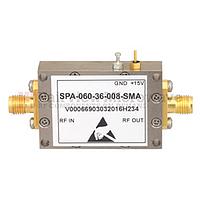 Fairview SPA-060-36-008-SMA Medium Power Amplifier at 800 mW P1dB Operating From 60 MHz to 6 GHz with 36 dB Gain, 39 dBm IP3 and SMA