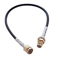 Bộ Cáp RF SMA Đực Đến SMA Cái Gắn Mặt 200mm Cáp RG174 Siretta ASMA020X174S11