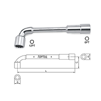 TOPTUL AEAE2525 アングルソケットレンチ (L=25mm)