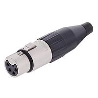 Amphenol Audio AC4F BULK ຕົວເຊື່ອມສາຍສະເພາະ 4 ໂພນ XLR ຕົວເຊື່ອມສາຍສະເພາະຍິງ ຕິດຕໍ່ດ້ວຍການຂັດ Machined ສີນິເຄວ່ງ Nickel Finish