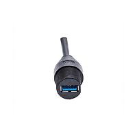 Cáp USB / Cáp IEEE 1394 USB, Loại A 3.2 Gen1, Nhựa, 1A, Đầu nối đực, Thẳng đến thẳng, Ren vít, Đầu đôi bọc khuôn, Chiều dài 1000mm, IP67 Amphenol LTW UA30ML-NAML-SB001