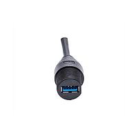 Cáp USB 3.0 USB, Loại A 3.2 Gen1, Nhựa, 1A, Đầu nối đực, Thẳng, Ren vít, Bọc đúc, Dài 1000mm, IP67 Amphenol LTW UA-30AMFM-SL7B01